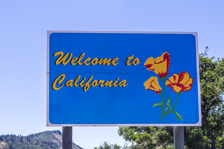 Walcome to Califorinia road sign for Bill CA AB427